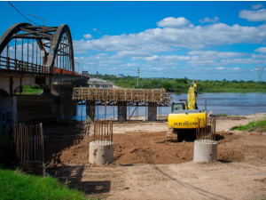 Nuevo Puente Carretero: comenzaron las obras en la cabecera de Santo Tomé