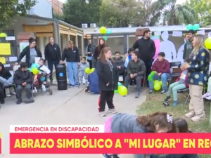 Crisis en discapacidad: abrazo simbólico en el centro “Mi Lugar” de Recreo