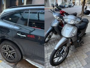 Frank Kudelka protagonizó un choque contra una moto en Rosario