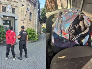 Detuvieron a un joven tras robarle la mochila a un repartidor