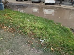 En barrio Transporte, hay un lago que no para de crecer