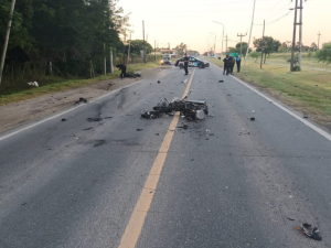 Dos muertos y un herido de gravedad, el saldo de un fuerte choque en Sauce Viejo