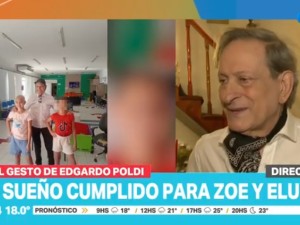 Edgardo Poldi cumplió el sueño de dos pequeñas pacientes oncológicas