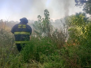 La quema de espacios verdes se hizo sentir este lunes en Santa Fe y Santo Tomé