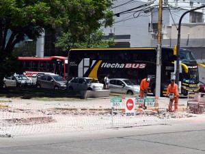 El municipio inició los trabajos en la calle de ingreso a la Terminal de Ómnibus