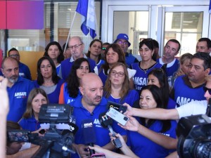 En defensa de la paritaria, Amsafe se manifestó en el Ministerio de Trabajo
