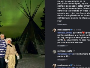 Los fuertes cruces de María Becerra con internautas que la cuestionaron por vacacionar en el exterior